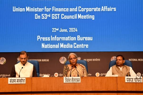 Nirmala Sitharaman in GST council meeting